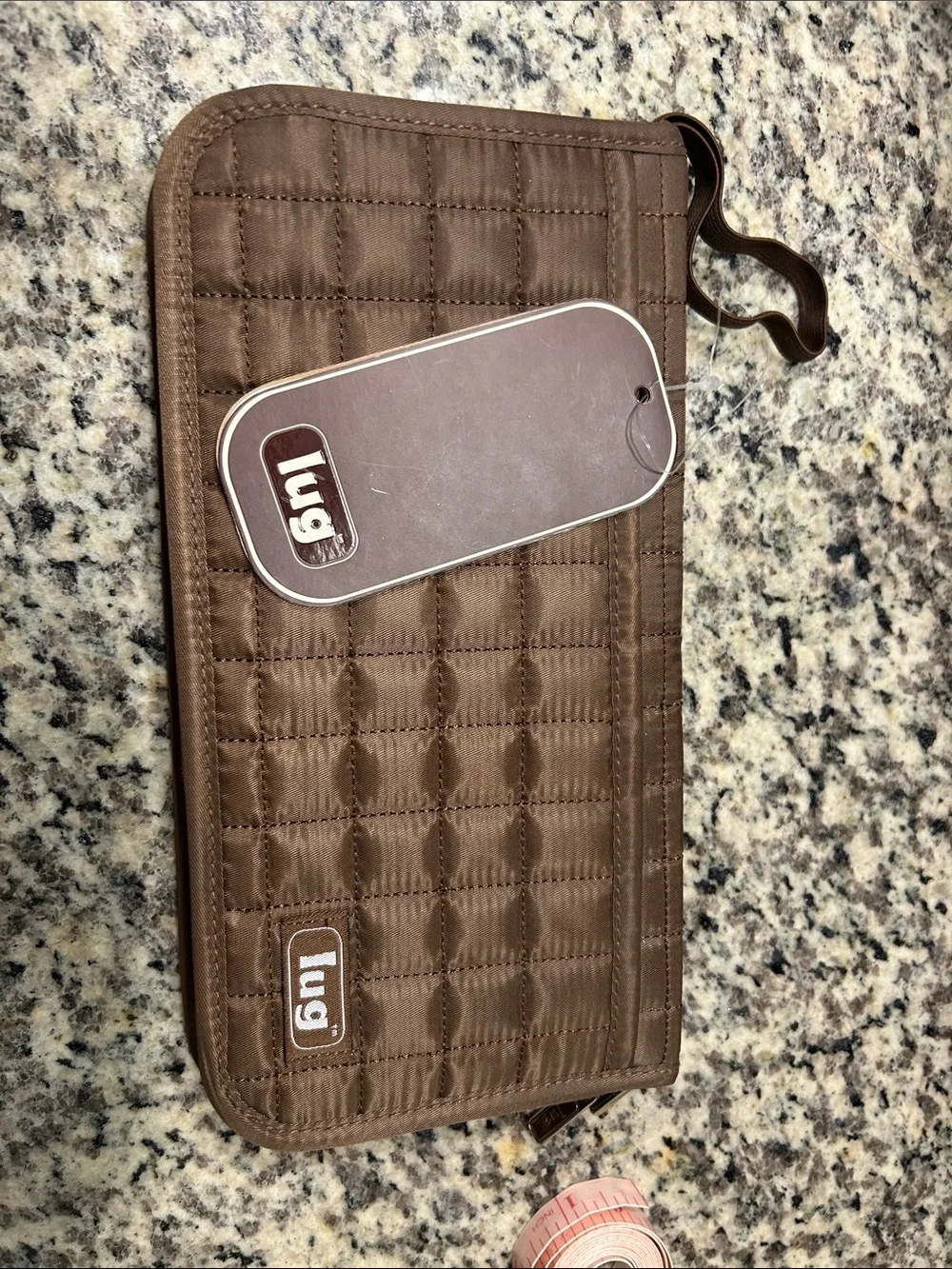lug Quilted Travel Wallet - Brown